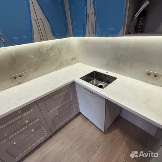 Столешница из искусственного камня с замером