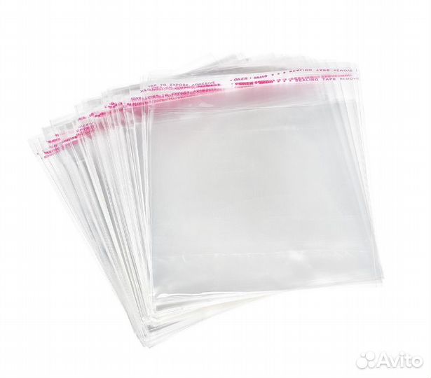 Пакет бопп, 100х150+30мм, пп (25мкм) - 100 шт