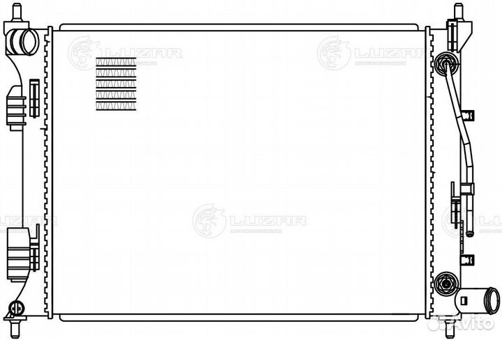 Радиатор охлаждения Hyundai Solaris 1 рестайлинг