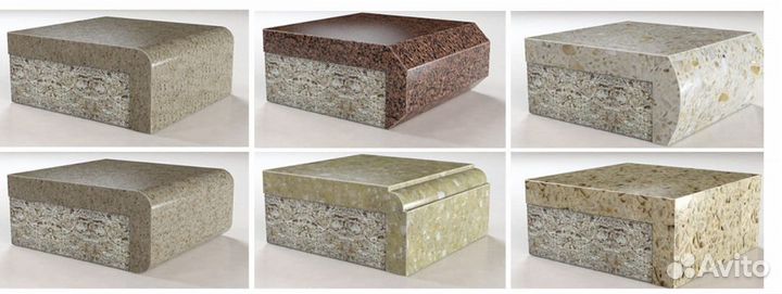 Лестница из искусственного камня фактурный