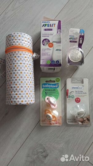 Бутылочка для кормления avent, соски и контейнер