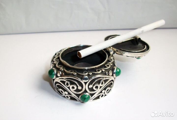 Серебряная пепельница таблетница