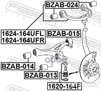 Сайлентблок bzab-014 bzab-014 Febest