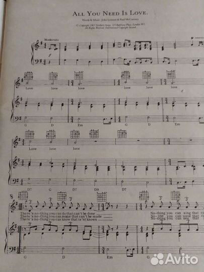 Журнал ноты Песни Ливерпульской четверки