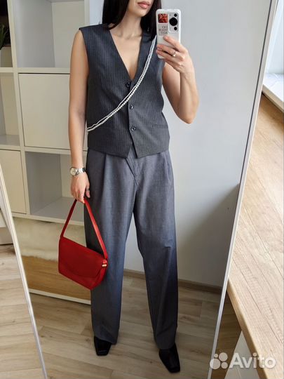 Широкие брюки zara