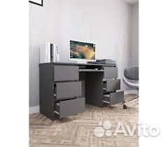 Стол письменный в стиле икеа Мори мс2 графит