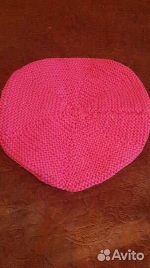 Берет для девочки фуксия, розовый плотный хлопок