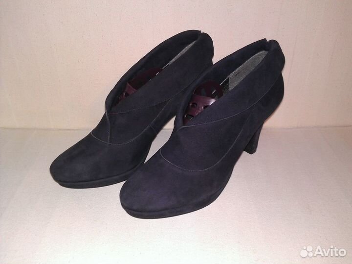 Promod Ботильоны Нубук Тёмно-Синие Новые р.39