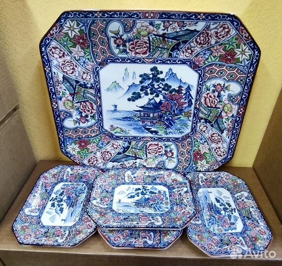 Набор Блюдо четыре тарелки Япония Морита Morita