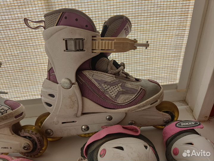 Роликовые коньки детские с защитой