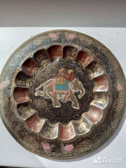 Тарелка латунь, Индия