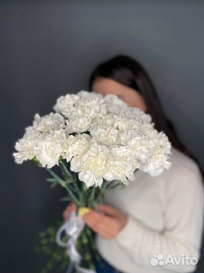 Букет из 21 диантуса