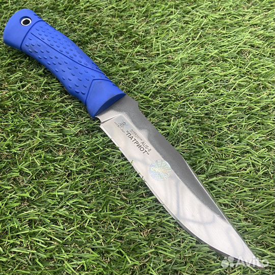 Нож Патритот Aus-8 (Резина Синий )