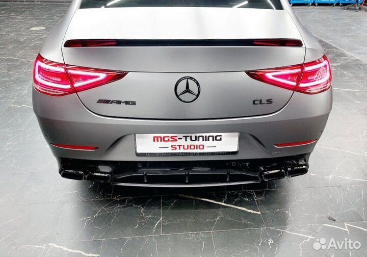 Спойлер черный глянец Mercedes CLS 257 цлс