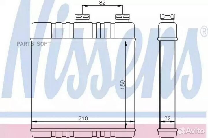 Nissens 72660 Радиатор печки opel astra G 98