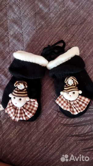Варежки зимние детские новые на 1-2 года