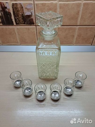 Графин ссср, рюмки набор