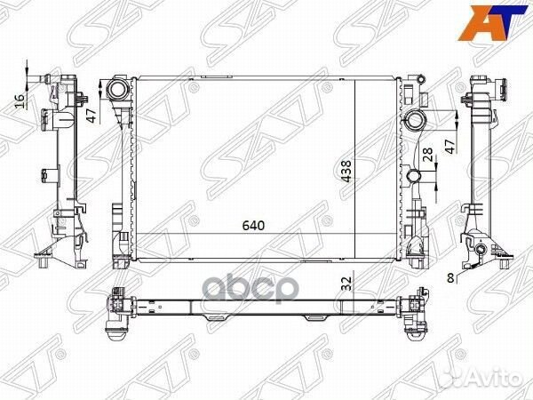Радиатор Mercedes-Benz C-Class 07-15 / E-Class