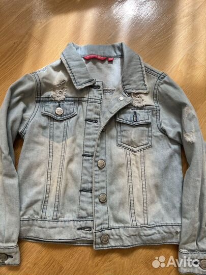 Джинсовая куртка 110 116 для девочек
