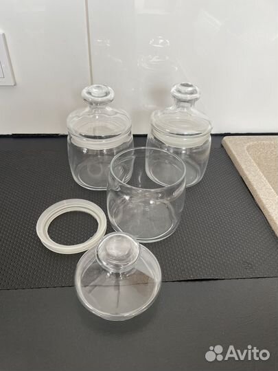 Банки для хранения стеклянные с крышкой 500 мл