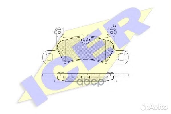 Колодки торм. диск. Porsche Cayenne 181987 Icer