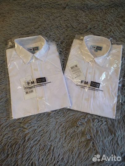 Рубашка белая новая 116-122