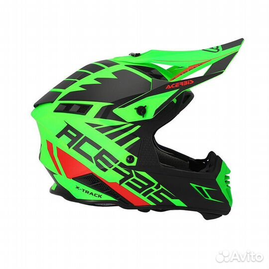 Acerbis X-track 2206 Мотошлем Green Fluo Black Зел