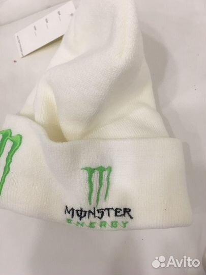 Шапка Monster energy. Белая. Новая