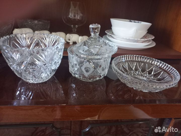 Хрусталь, времен СССР Посуда. Хрустальные вазы