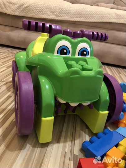 Mega Bloks Машинка-крокодил, для сбора деталей