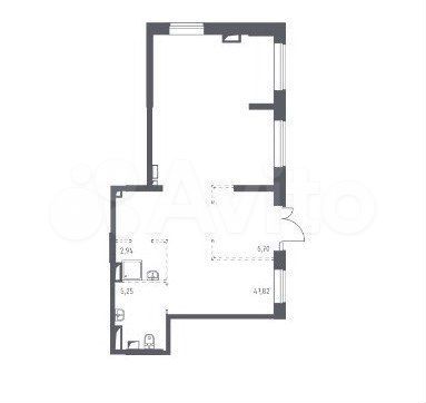 Торец в корп.12.1 ЖК Пригород Лесное, 63 м²