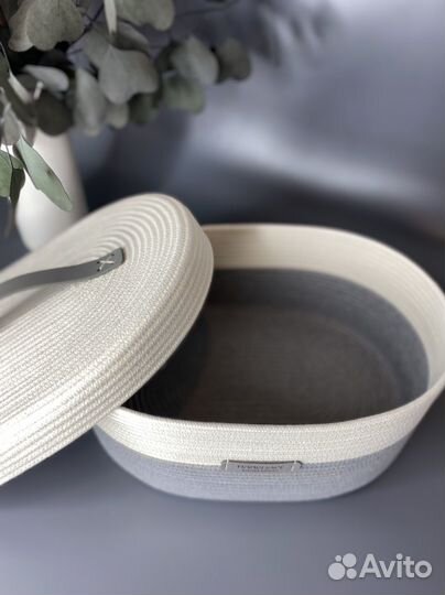 Корзина из хлопкового шнура