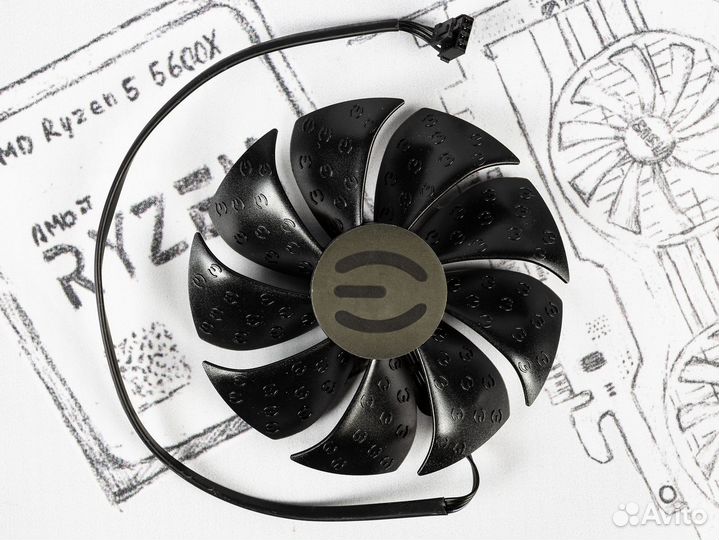 Вентилятор evga nvidia RTX XC ultra 87мм №1