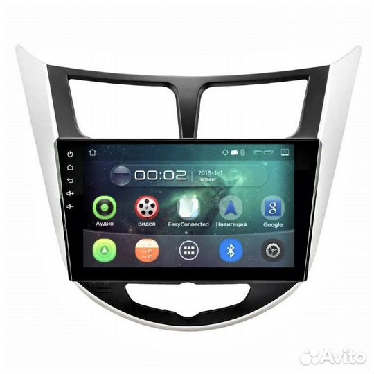 Авто магнитола android Hyundai Solaris