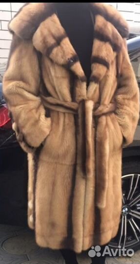 Шуба норковая с капюшоном
