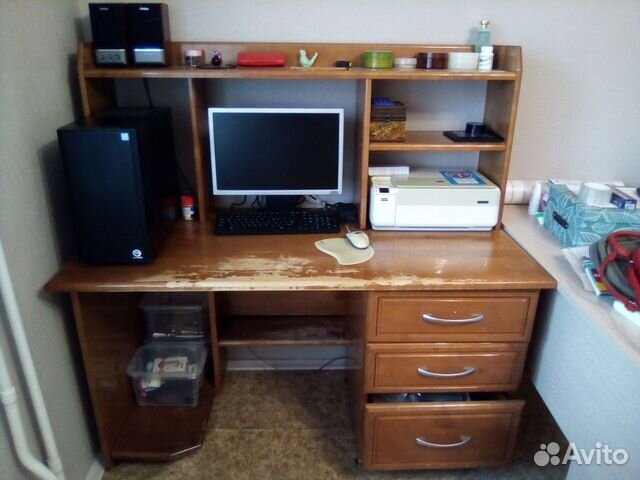 Компьютерный стол из массива березы