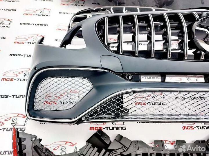 Бампер S65 рест + диффузор и насадки S-coupe C217