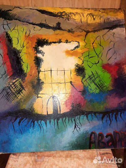 Картина маслом Аварро на холсте 93х86