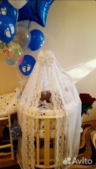 Кроватка круглая Incanto 7в1