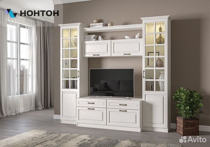 Гостиная Ливерпуль 2 белый / ясень ваниль