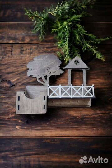 Ключница деревянная в ассортименте