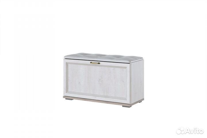 Обувница 90см сосна санторини с мягким сидением