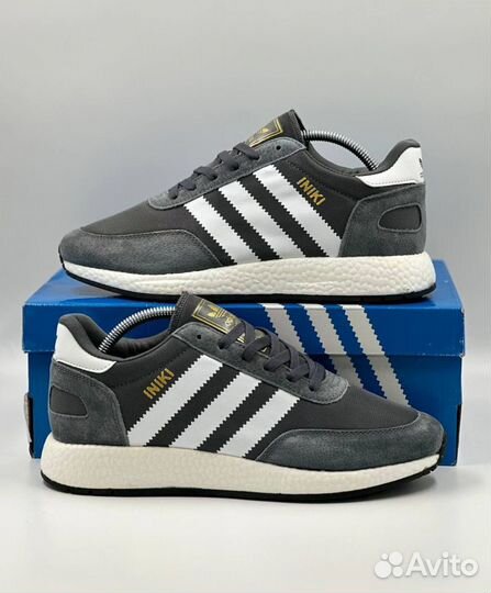 Adidas Iniki серые мужские 41-46