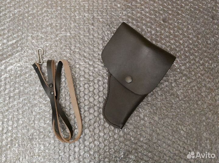 Кобура ПМ поясная + страховочный ремешок