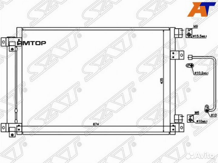SAT ST-SB06-394-0 Радиатор кондиционера Subaru B9