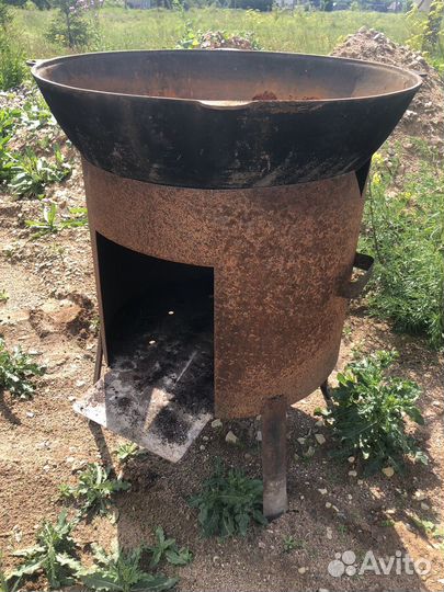 Казан чугунный с печкой на 80 литров