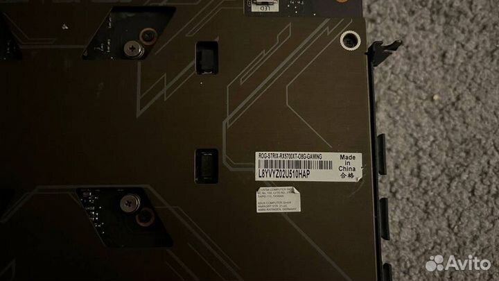 Видеокарта Asus rog stix RX5700XT