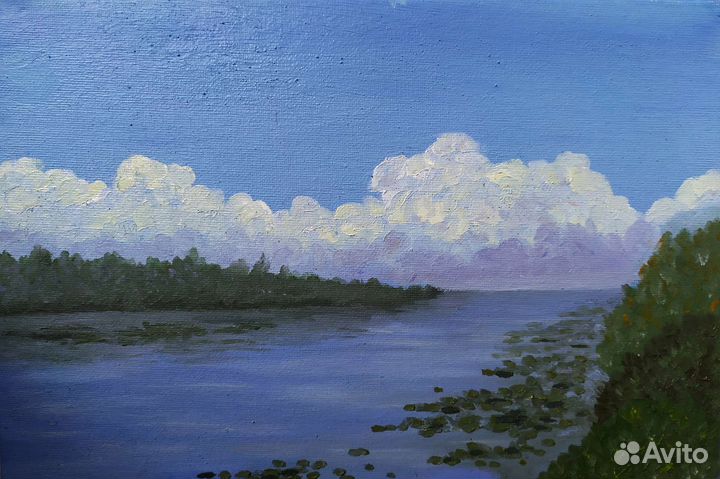 Картина маслом на холсте пейзаж