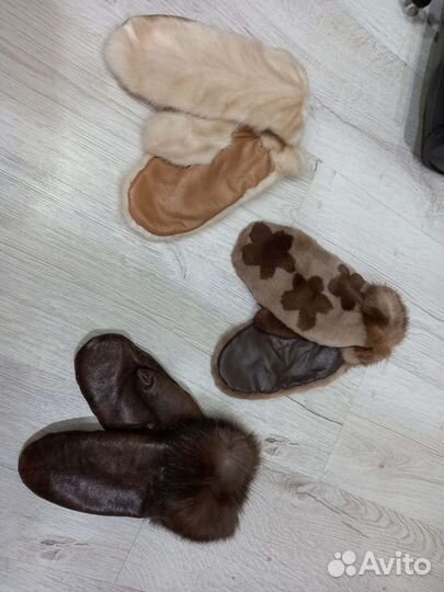 Рукавицы,резинки норковые меховые