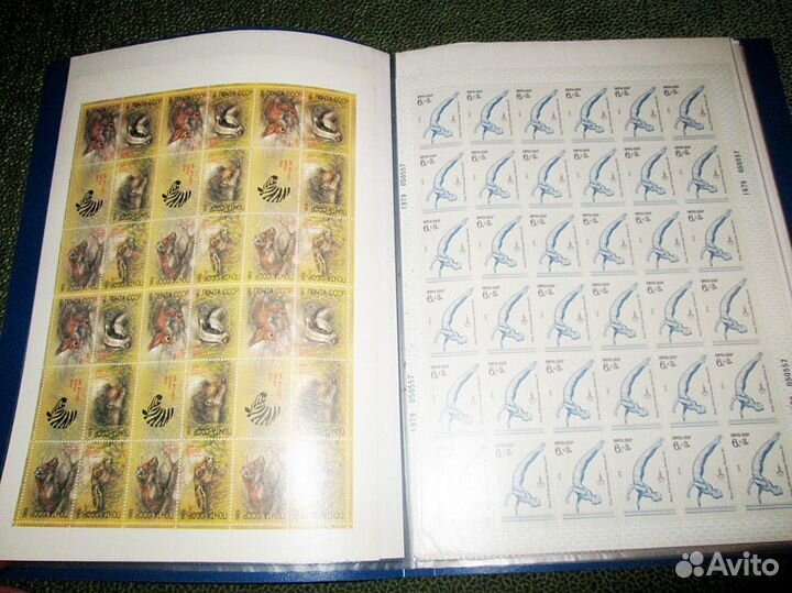 Журнал Почтовые марки СССР листы (разных 20 штук)